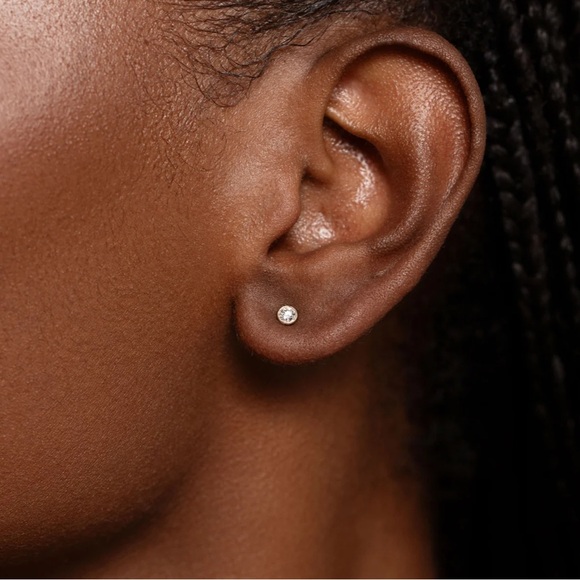 Ring Concierge Bezel Set Petite Diamond Studs (Pair) - Picture 9 of 14